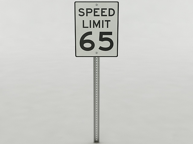 American Speed Limit Sign
